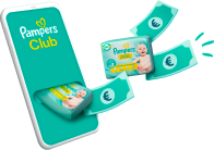 Smartphone mit "Pampers Club"-App
