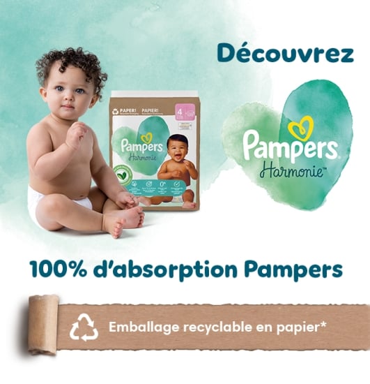 Découvrez 100% d'absorption Pampers