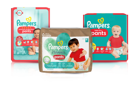 3 Pampers Pants packshots