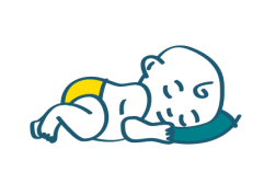 Drawing sleeping baby