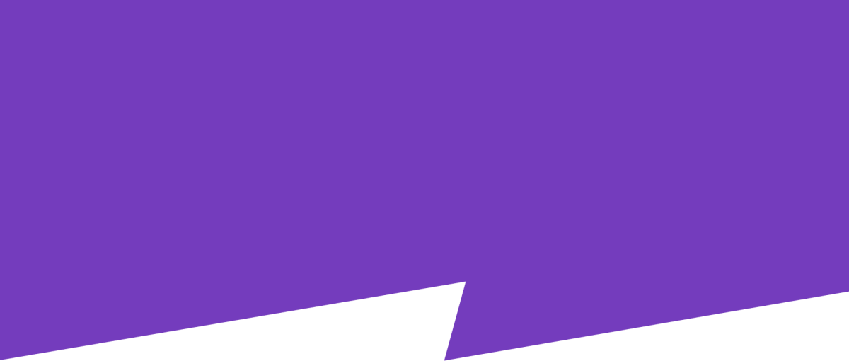 Violetter Hintergrund mit blitzförmiger Kante
