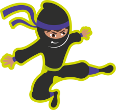 Springender Ninja