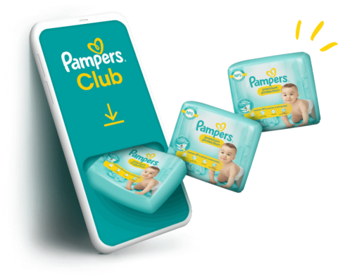 Smartphone mit Pampers Club-App
