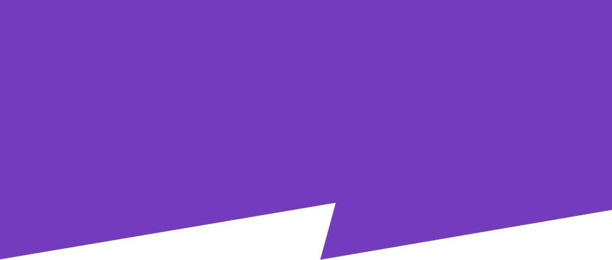 Violetter Hintergrund mit blitzförmiger Kante