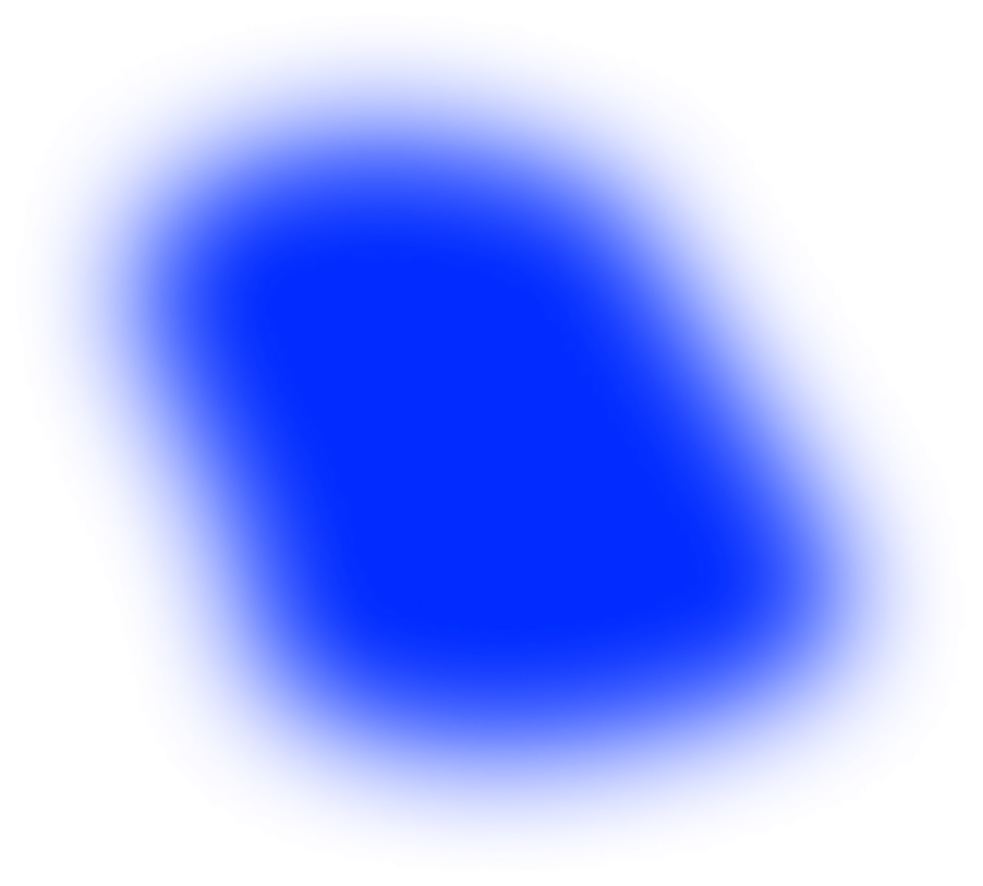 Blue glow behind Artist