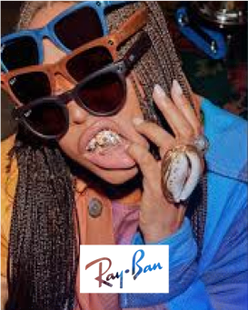 UnitedMasters Sync: Make the Most of Every Moment with Erykah Badu wearing 3 Ray-ban sunglasses and holding her mouth with hand