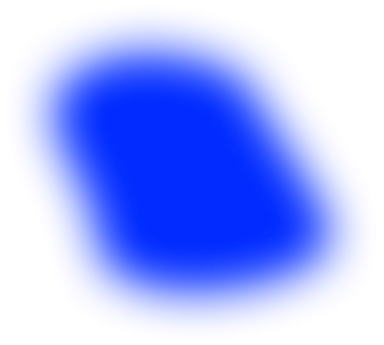 Blue glow behind Artist