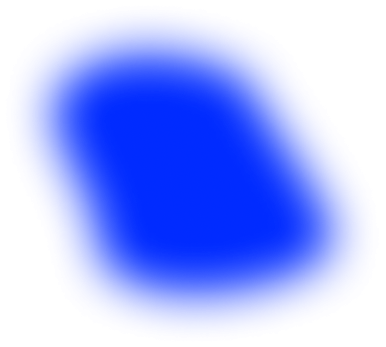 Blue glow behind Artist