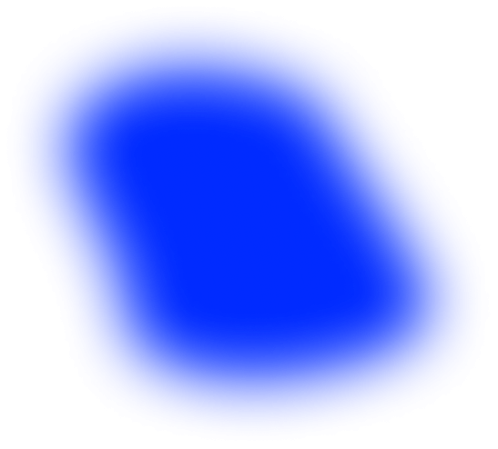 Blue glow behind Artist