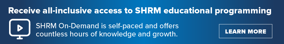 SHRM Seminars - SHRM On-Demand house ad