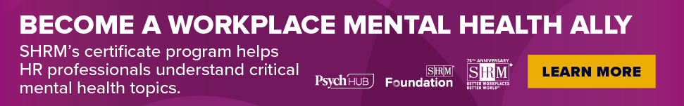 SHRM Seminars - Workplace Mental Health Ally Certificate house ad