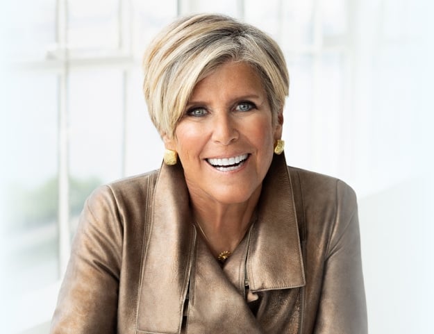 Photo of Suze Orman wearing bronze jacket