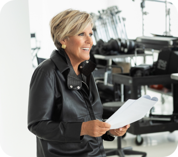 Photo of Suze Orman wearing a black jacket