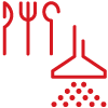 Silverware and shower head icon