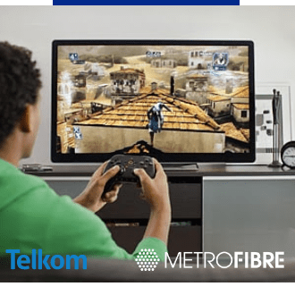 A gamer streaming over his high-speed internet connection