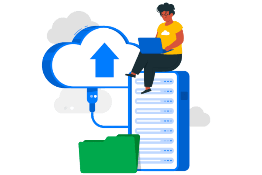Illustration of Zoho Team Migrating Data from Existing System