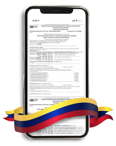 Certificado de Tradición y Libertad