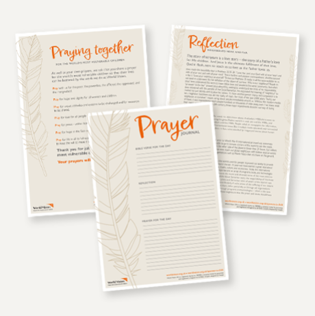 World Vision prayer journal 