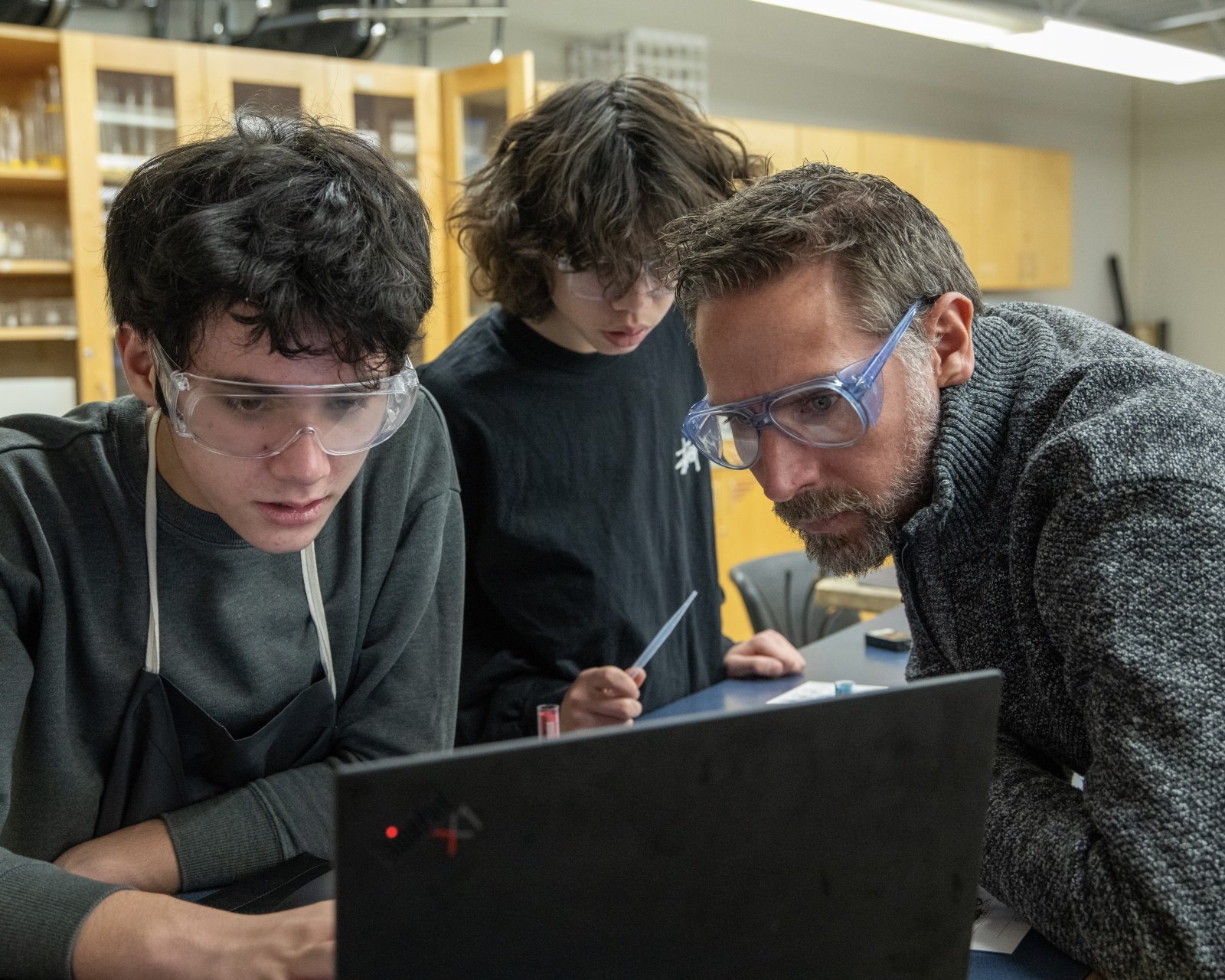 Abstract pastel lavender folded ribbon-like layers on a soft light background