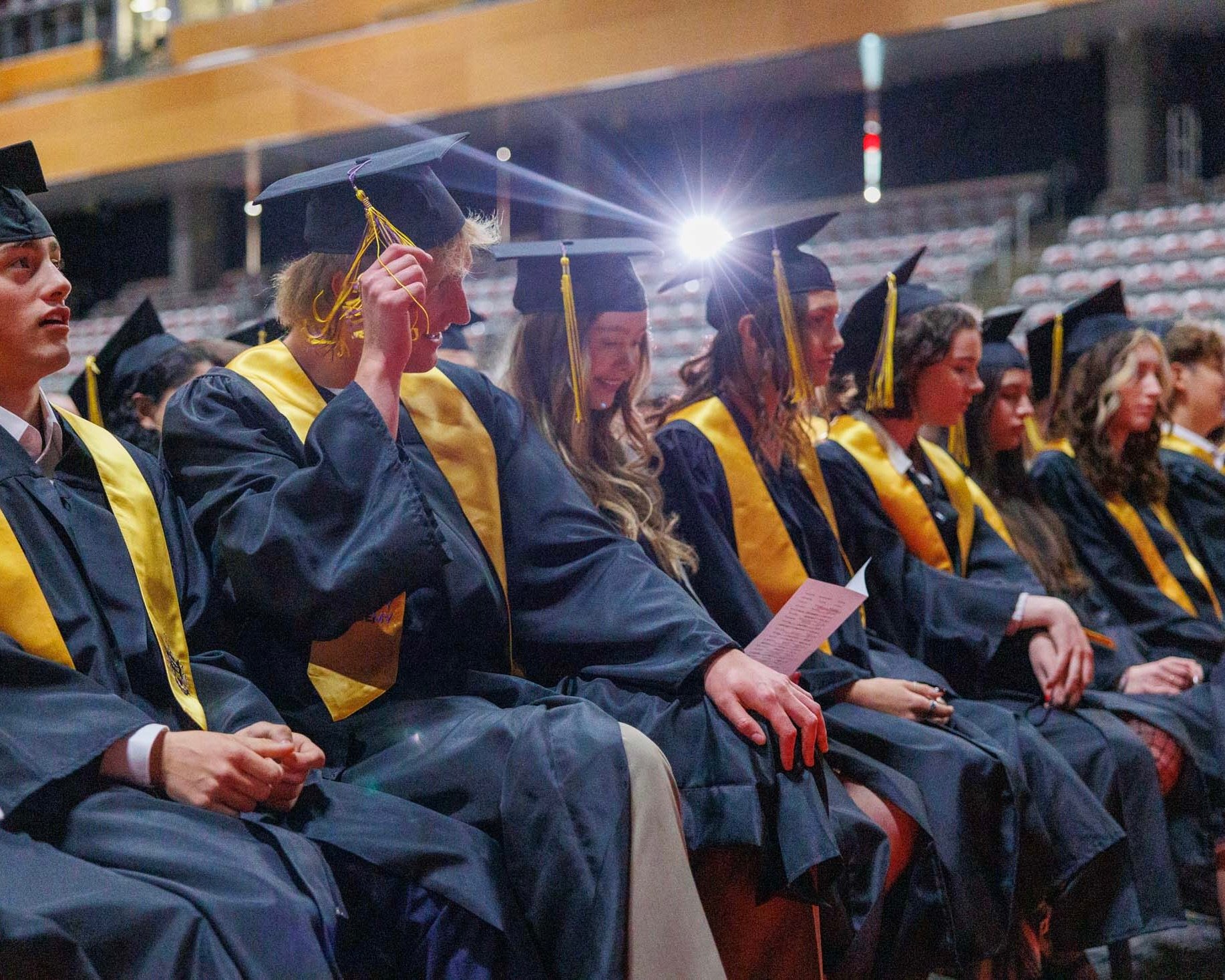 Abstract pastel lavender folded ribbon-like layers on a soft light background