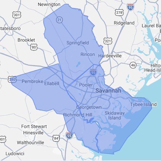 Map showing Northeast Ohio Service Area Map for Scullin &amp; Cunning LLC