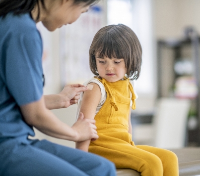 Child visiting doctor