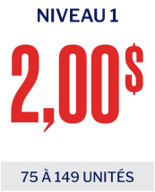 Booking Level 1 | $2 per tire | 48 - 99 units