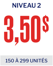 Booking Level 2 | $3 per tire | 100 - 249 units