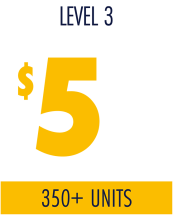 Booking Level 3 | $4 per tire | 250+ units