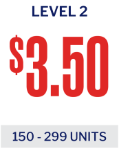Booking Level 2 | $3 per tire | 100 - 249 units