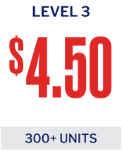 Booking Level 3 | $4 per tire | 250+ units