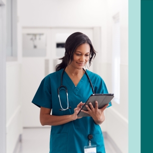 Nurse on iPad