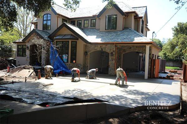 Concrete Driveway Contractor at work