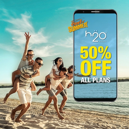 h2o Unlimited plan $50-68GB for $25