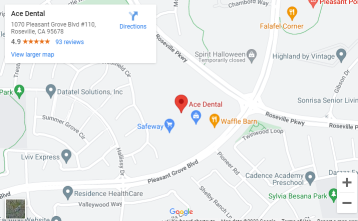 Dentist Near Me in Roseville Location Map