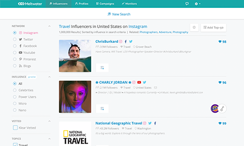 Social media influencer software