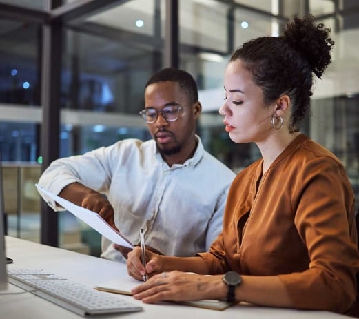 Professionals working together