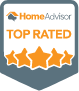 home advisor 5 star rating logo