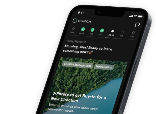 Bunch App - AI Coach Product Shot