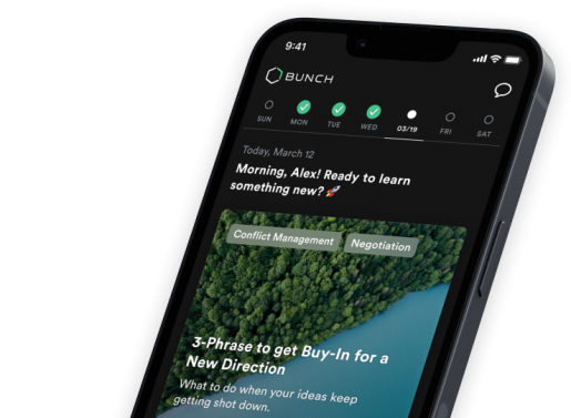 Bunch App - AI Coach Product Shot
