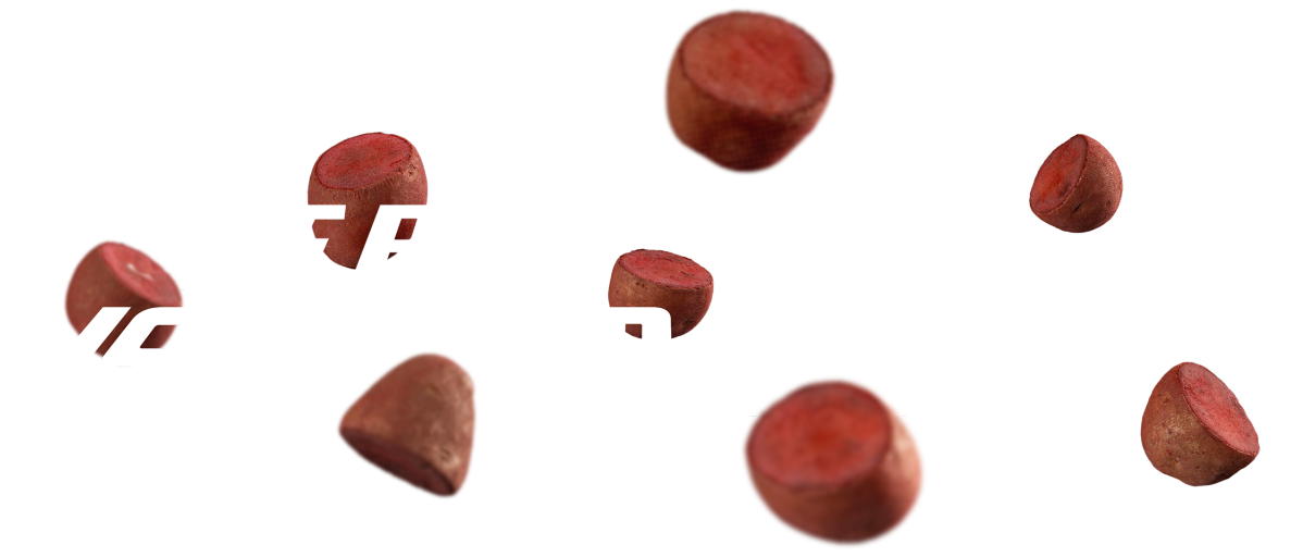 Flying potatoes around a copy block that reads 'The Best Defense is a Good Offense'.