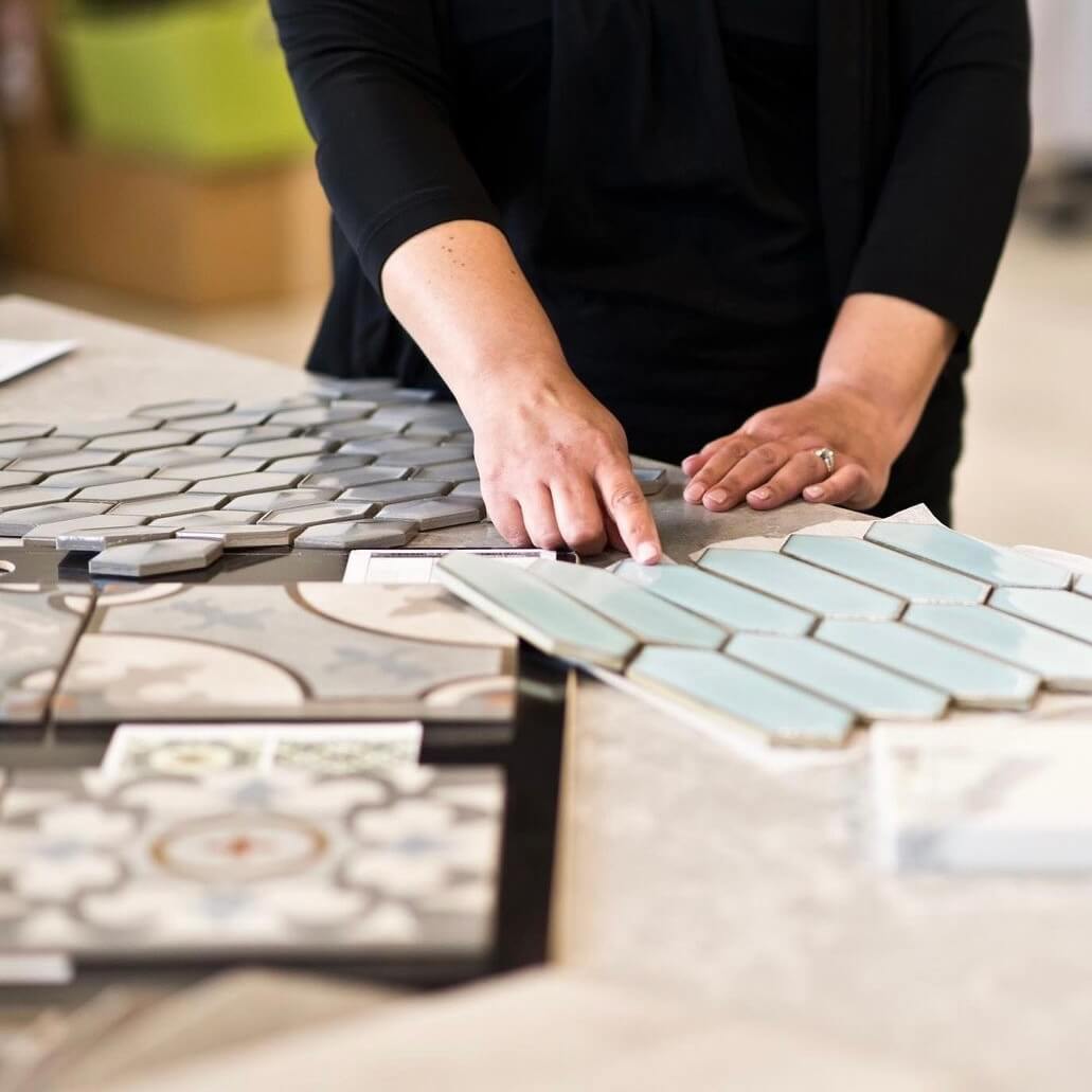 Image of Western Marble tiles options on a table