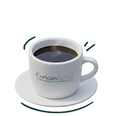 Coffee with school leadership icon