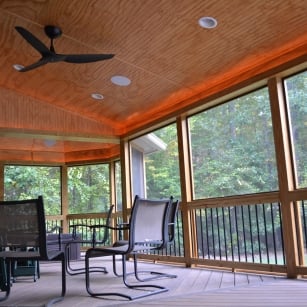 Screen Porch Builder Expansive Porch with Hot Tub