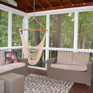 Screened Porch with Open Gable
