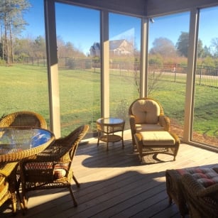 Screen Porch Builder Expansive Porch with Hot Tub