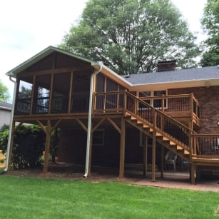 Winston-Salem Screened Porch with Open Gable
