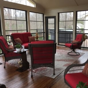 Three-Season Room with Finished Wood Floor