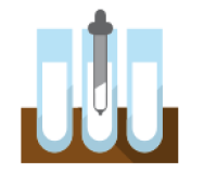 Three milk tube sample icon