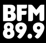 BFM 89.9 logo featuring the text 'BFM 89.9' in large white letters on a black background, indicating a feature or interview with Bowen Therapy Pain Relief Centre.